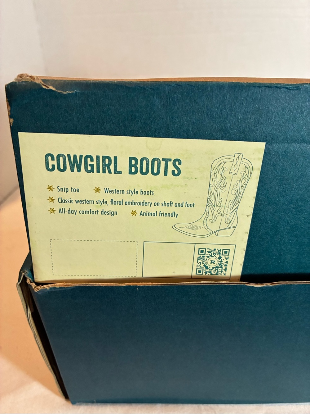Rollda Mattie Black Western Cowboy Boots Women’s Size 7 NWT - Picture 10 of 14